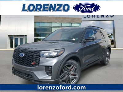 2026 Ford Explorer ST in Carbonized Gray Metallic — front three-quarter view