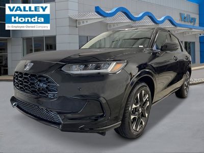 2026 Honda HR-V EX-L in Crystal Black Pearl — front three-quarter view