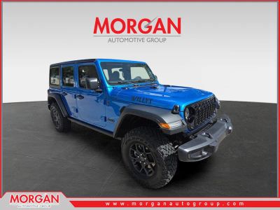 2026 Jeep Wrangler Willys in Blue — front three-quarter view
