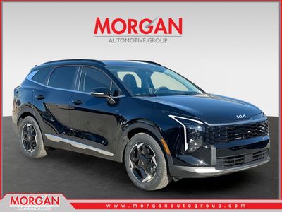 2026 Kia Sportage EX in Ebony Black — front three-quarter view