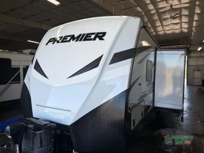 2022 Keystone RV Premier Ultra Lite — rear three-quarter view