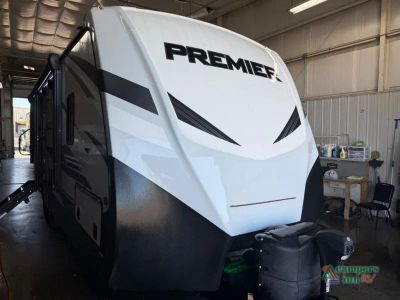 2022 Keystone RV Premier Ultra Lite — front three-quarter view