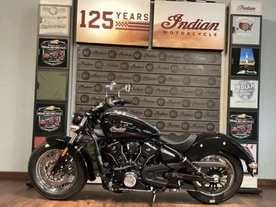 2025 Indian Motorcycle® Scout® Classic Limited +Tech Black Metallic — front three-quarter view