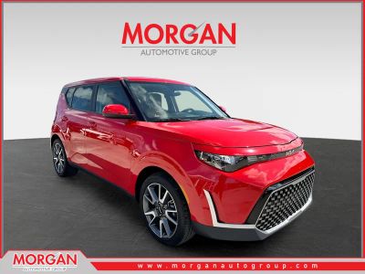 2024 Kia Soul EX in Inferno Red — front three-quarter view