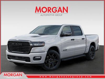 2026 Ram 1500 Laramie in Off-white — front three-quarter view