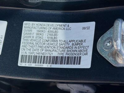 2022 Honda Civic Hatchback — photo 37 view