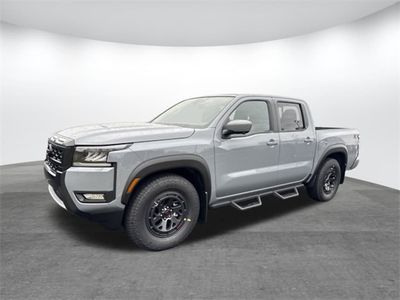 2026 Nissan Frontier PRO-X in Boulder Gray Pearl — front three-quarter view