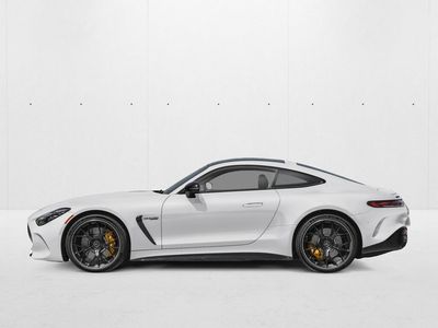 2026 Mercedes-Benz AMG GT 55 AMG &reg; GT 55 Coupe in MANUFAKTUR Moonlight White Magno — front three-quarter view