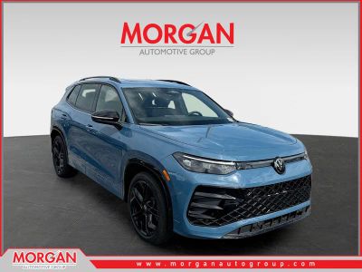 2026 Volkswagen Tiguan SE R-Line Black in Blue — front three-quarter view