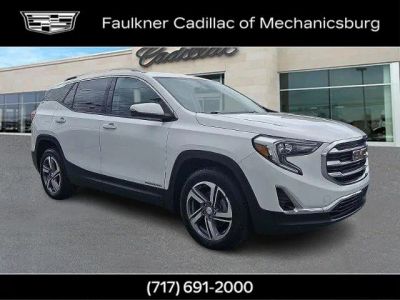 2021 GMC Terrain SLT in Summit White — front three-quarter view