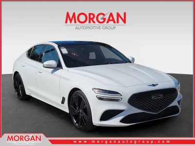 2023 Genesis G70 3.3T in Alta White — front three-quarter view