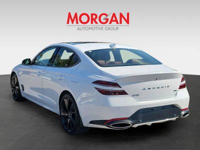 2023 Genesis G70 — rear three-quarter view