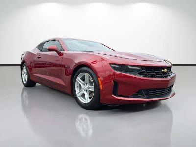 2021 Chevrolet Camaro 1LT in Red — front three-quarter view