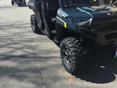 2026 Polaris Ranger Crew XP 1000 Premium Blue Labyrinth — side profile view