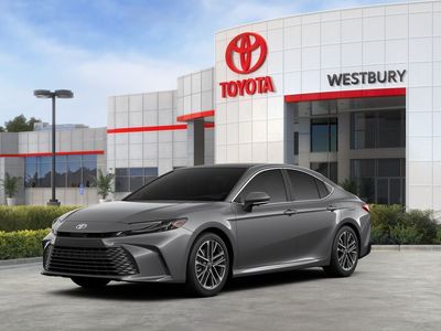 2026 Toyota Camry XLE AWD in Heavy Metal — front three-quarter view