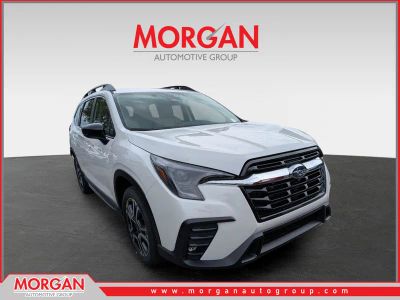 2026 Subaru Ascent Limited in Crystal White Pearl — front three-quarter view