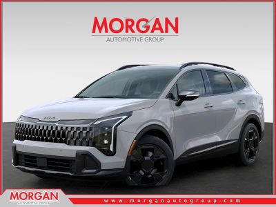 2026 Kia Sportage X-Line in Gray — front three-quarter view