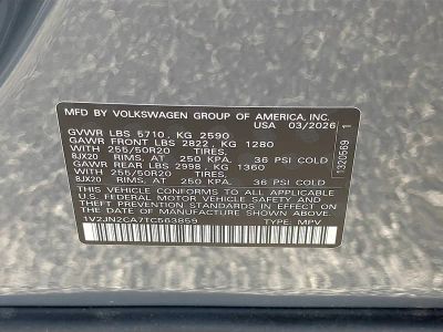 2026 Volkswagen Atlas — photo 42 view
