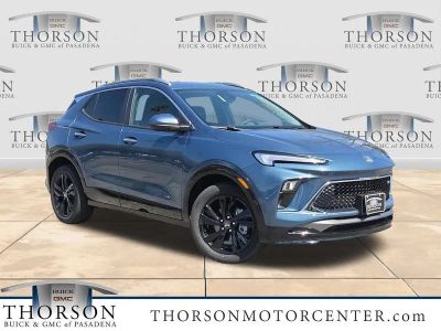 2026 Buick Encore GX Sport Touring in Ocean Blue Metallic — front three-quarter view