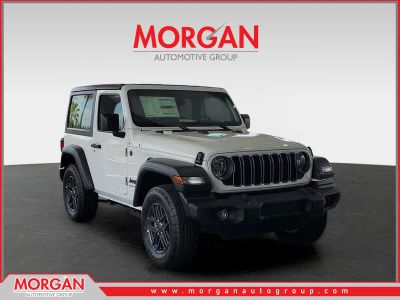 2026 Jeep Wrangler Sport in Bright White Clearcoat — front three-quarter view