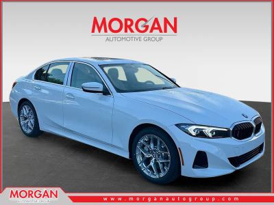 2026 BMW 3 Series 330i in White — front three-quarter view