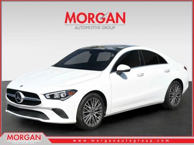 2023 Mercedes-Benz CLA 250 in Polar White — front three-quarter view