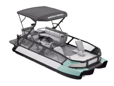 2026 Sea-Doo Switch Sport™ 21 - 300 hp - Tech Galvanized — front three-quarter view