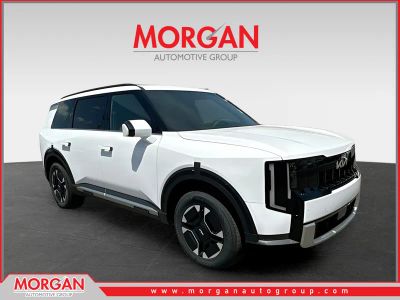 2027 Kia Telluride Hybrid EX in White — front three-quarter view