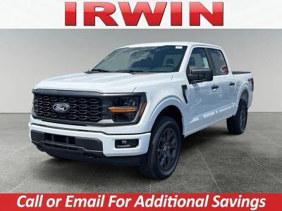 2026 Ford F-150 STX in White — front three-quarter view