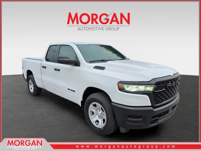 2025 Ram 1500 Tradesman in Bright White Clearcoat — front three-quarter view