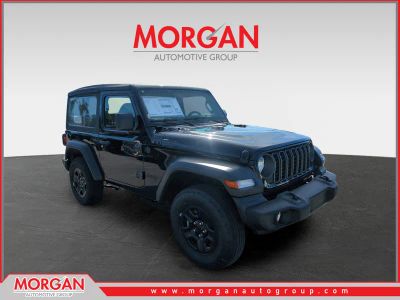 2026 Jeep Wrangler Sport in Black — front three-quarter view