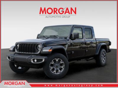 2026 Jeep Gladiator Sahara in Black — front three-quarter view