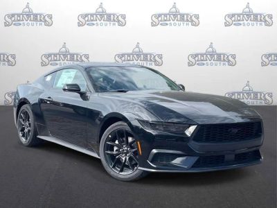 2026 Ford Mustang EcoBoost in Black — front three-quarter view