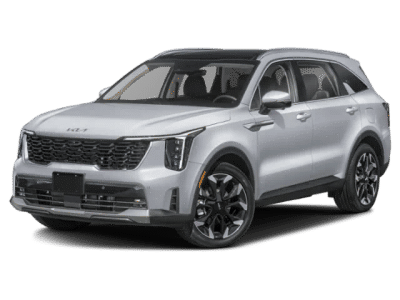 2026 Kia Sorento SX in Wolf Gray — front three-quarter view