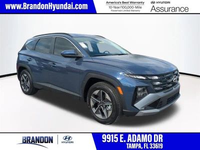 2026 Hyundai TUCSON SEL in Blue — front three-quarter view