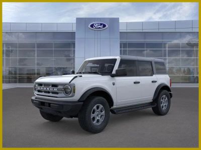 2025 Ford Bronco in Oxford White — front three-quarter view