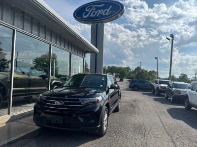 2023 Ford Explorer XLT 4WD in Agate Black Metallic — front three-quarter view