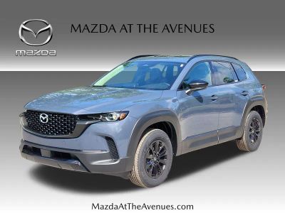 2026 Mazda CX-50 Hybrid Premium in Gray — front three-quarter view