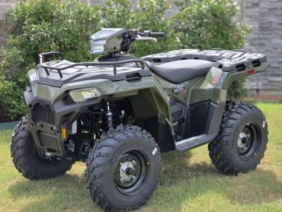 2026 Polaris Sportsman 570 in Sage Green — front three-quarter view