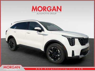 2026 Kia Sorento S in Glacial White Pearl — front three-quarter view