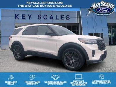 2026 Ford Explorer ST-Line in White Metallic — front three-quarter view