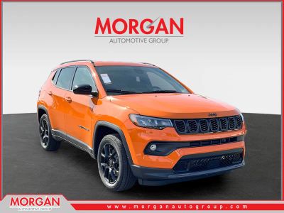 2026 Jeep Compass Latitude in Orange — front three-quarter view