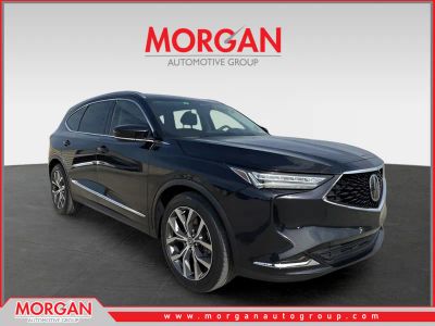 2022 Acura MDX w/Technology Package in Phantom Violet Pearl — front three-quarter view