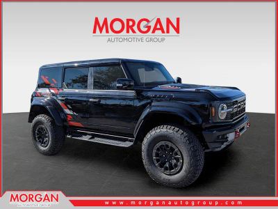2025 Ford Bronco Raptor in Black — front three-quarter view