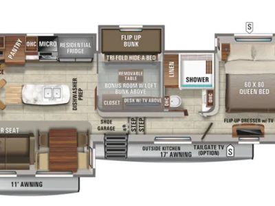 2021 Jayco North Point 377RLBH — front three-quarter view