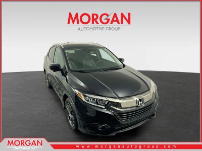 2021 Honda HR-V EX-L in Crystal Black Pearl — front three-quarter view