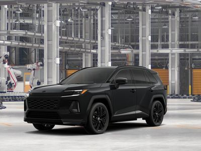 2026 Toyota RAV4 Plug-in Hybrid XSE in Midnight Black Metallic — front three-quarter view
