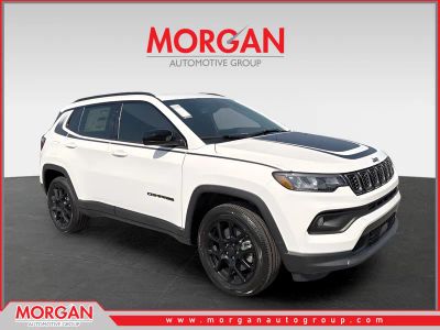 2026 Jeep Compass Latitude in White/off-white — front three-quarter view