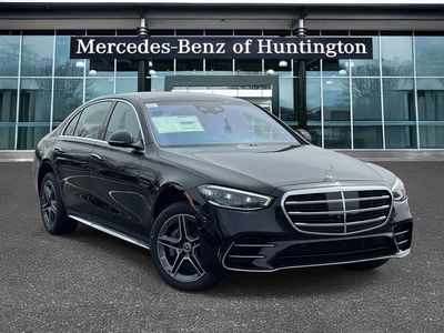 2026 Mercedes-Benz S-Class S 580 in Obsidian Black Metallic — front three-quarter view
