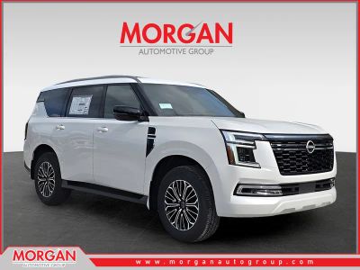 2026 Nissan Armada SL in White — front three-quarter view
